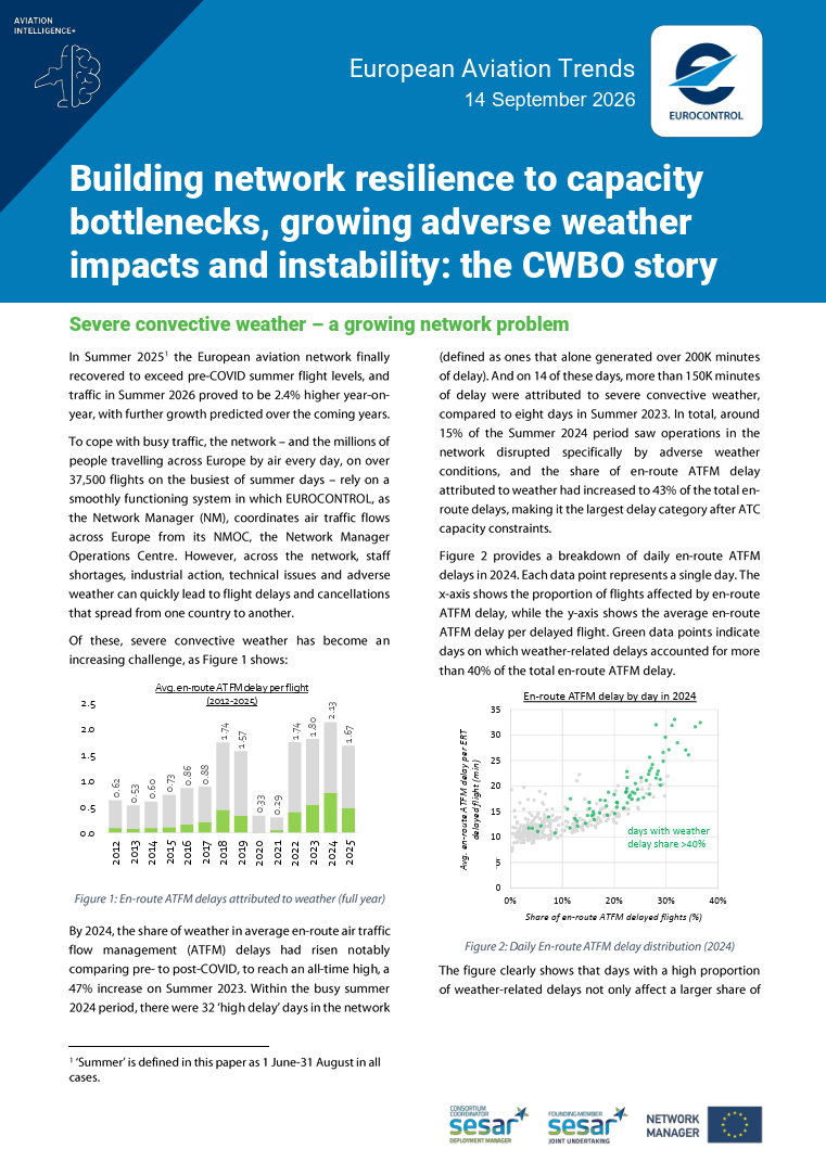 Aviation Trends #12 - How Capacity and Weather-Based Operations (CWBO) are building network resilience to capacity bottlenecks, adverse weather and instability
