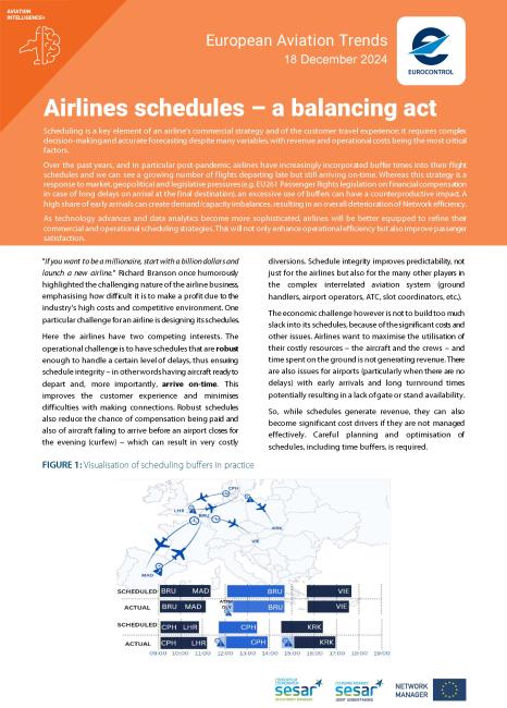 Aviation Trends #6 - Airlines schedules – a balancing act