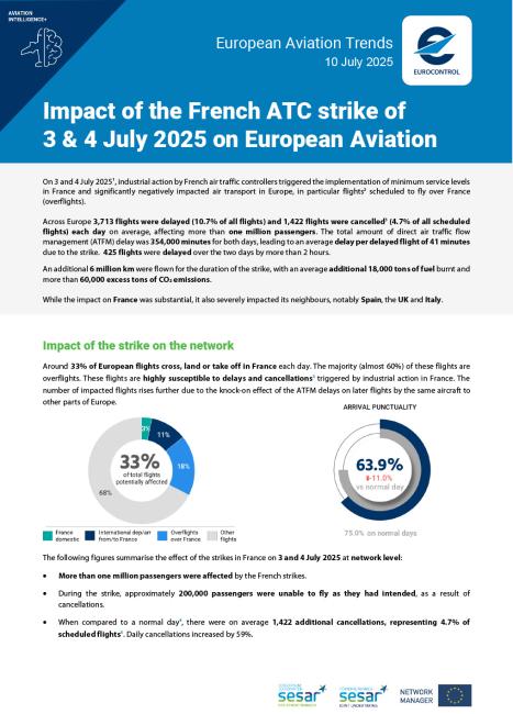 Aviation Trends #9 - Impact of the French ATC strike of 3 & 4 July 2025 on European Aviation