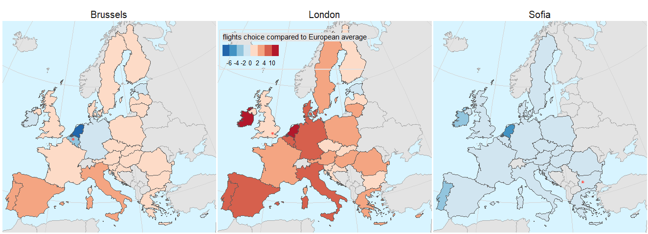 Aviation connectivity across Europe