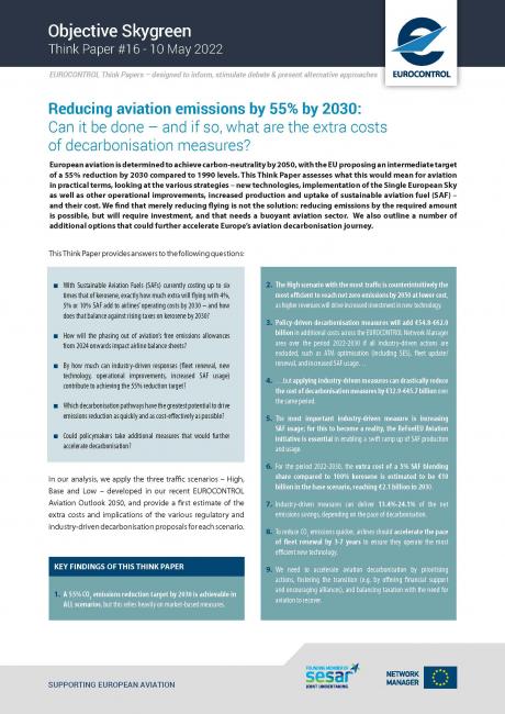 Think Paper #16 - Reducing aviation emissions by 55% by 2030
