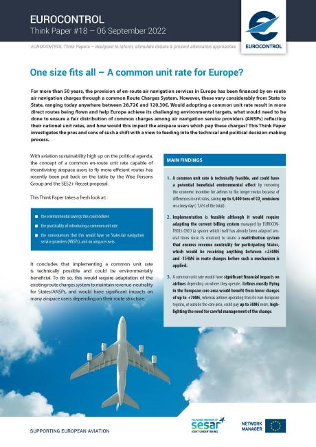 Think Paper #18 - One size fits all: A common unit rate for Europe?
