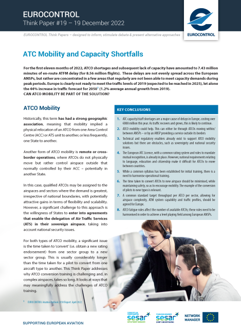 Think Paper #19 - ATC Mobility and Capacity Shortfalls